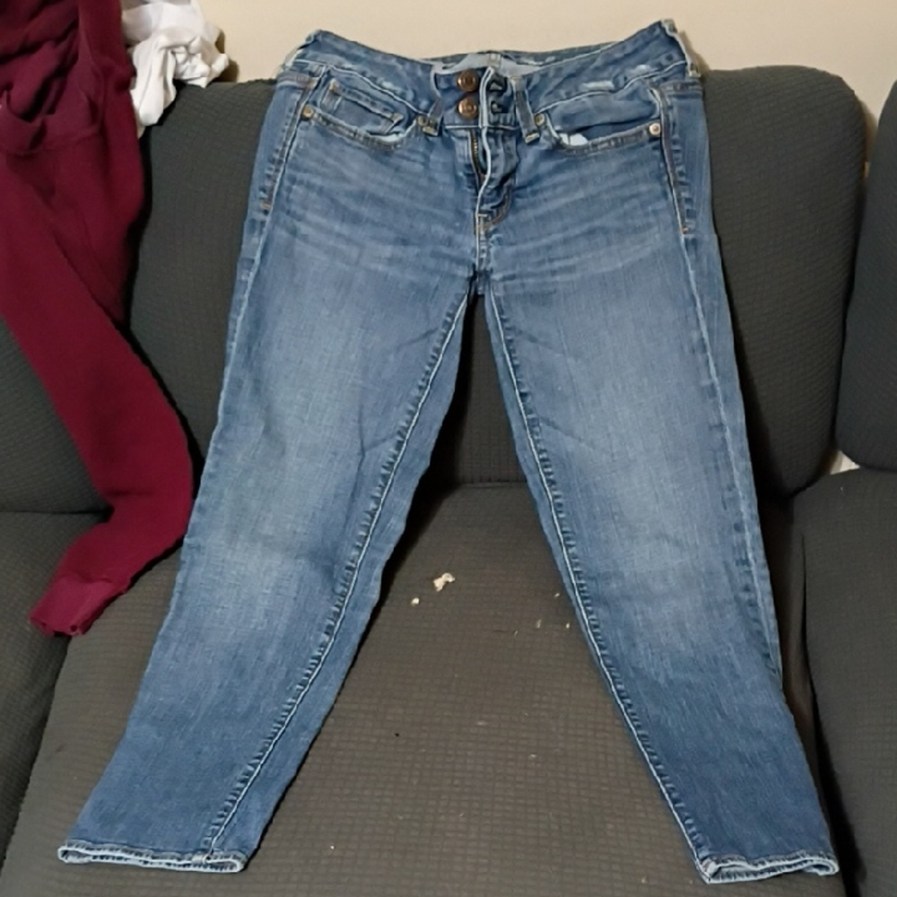 American Eagle Outfitters Light Blue Straight Leg Jeans